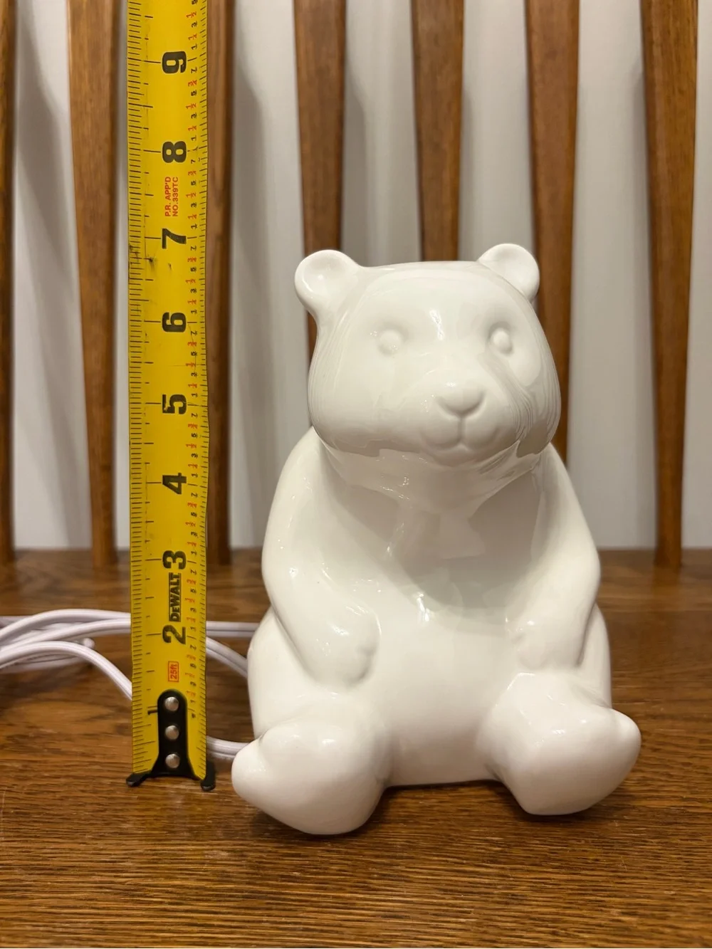 Target Ceramic White Sitting Bear Nightlight Lamp Kids Woodland Decor